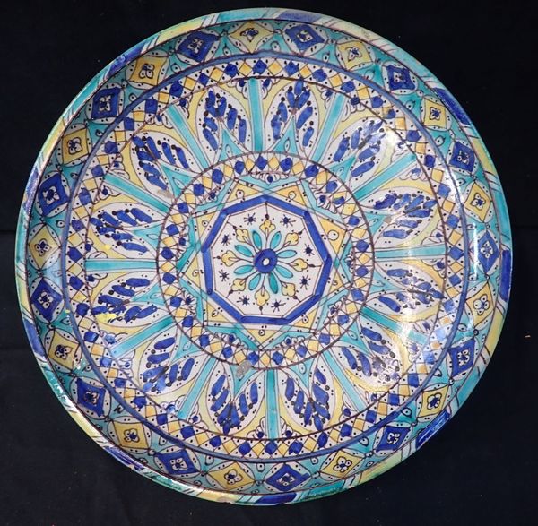 A MOORISH POTTERY BOWL