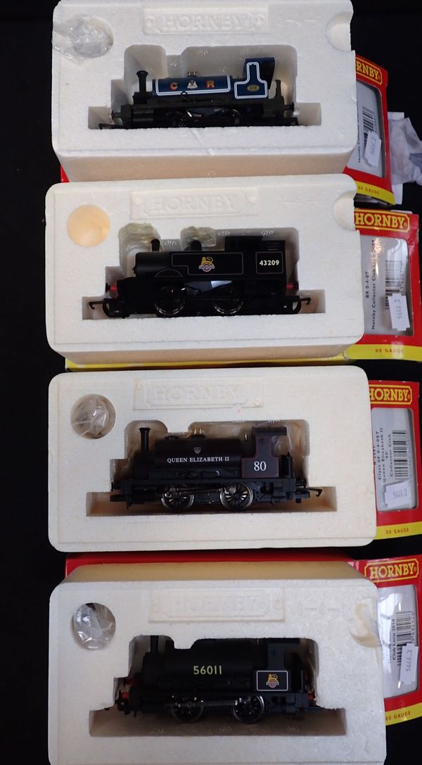 FOUR HORNBY 00 GAUGE 0-4-0 COLLECTORS CLUB LOCOMOTIVES