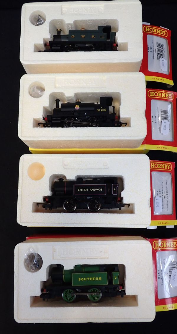 FOUR HORNBY 00 GAUGE 0-4-0 INDUSTRIAL LOCOMOTIVES