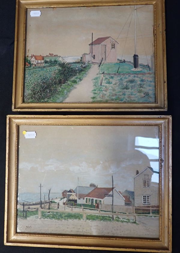 A PAIR OF NAIVE WATERCOLOURS, PROBABLY CANADIAN