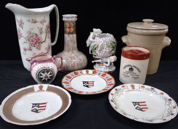 THREE DIFFERING EARLY 19TH CENTURY ARMORIAL PLATES