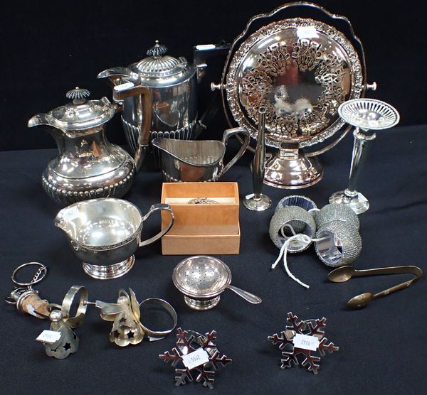 A  QUANTITY OF SILVER-PLATED WARE