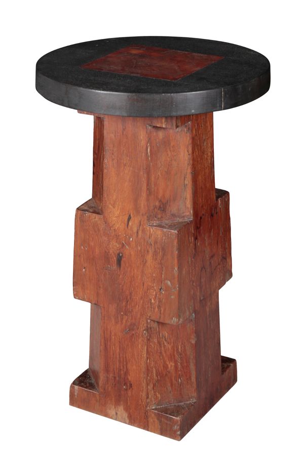 AN INDIAN HARDWOOD OCCASIONAL TABLE