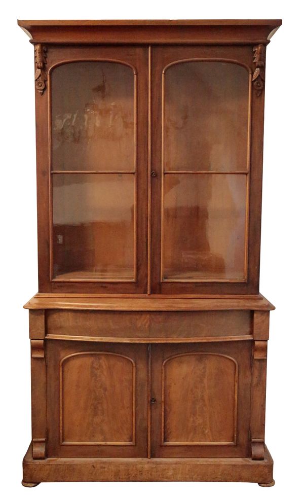 A VICTORIAN MAHOGANY BOOKCASE