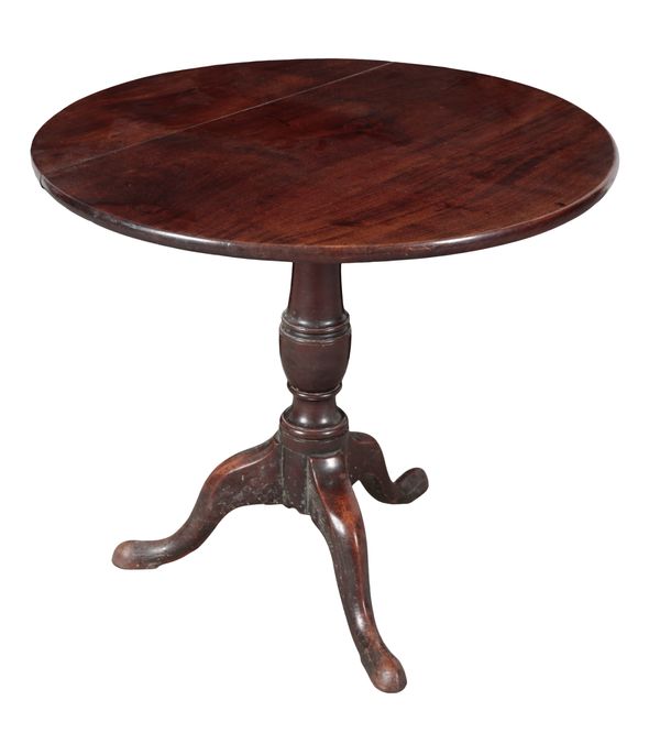 A GEORGE III MAHOGANY TRIPOD TABLE