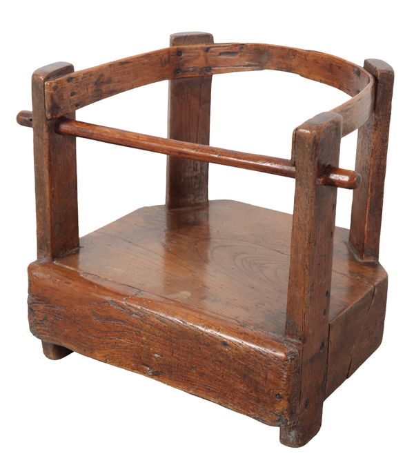 A PROVINCIAL ELM CHILD'S CHAIR