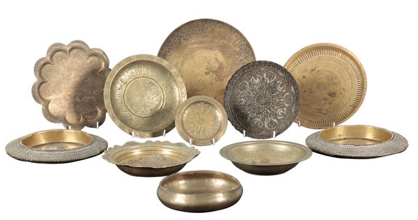 A COLLECTION OF EASTERN BRASS METALWARE