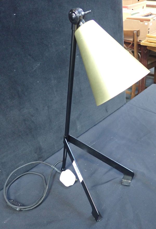 A MODERN 'DEVON' LAMP, WITH BRASS CONE SHADE