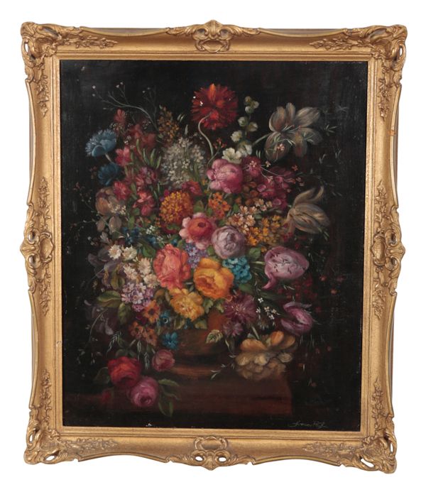 DUTCH SCHOOL IN 17TH CENTURY TASTE, A still life with flowers