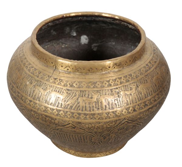 AN INDO-PERSIAN BRASS BOWL