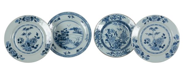 A GROUP OF FOUR CHINESE EXPORT PLATES