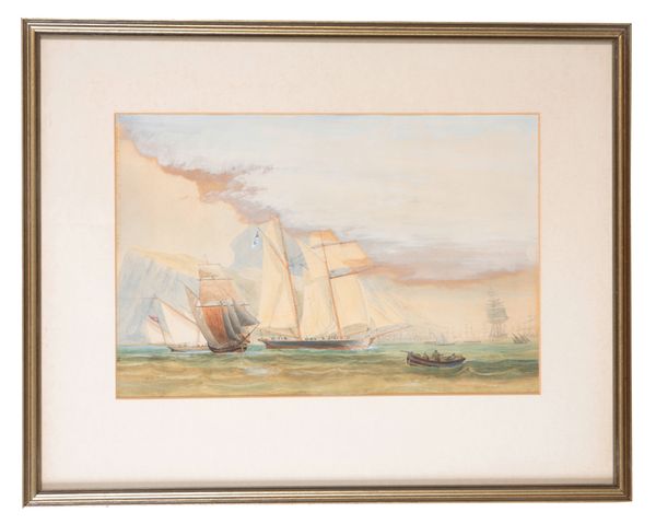 ENGLISH SCHOOL 19TH CENTURY, Ships at harbour