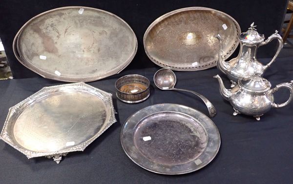 A COLLECTION OF SILVER PLATED WARES