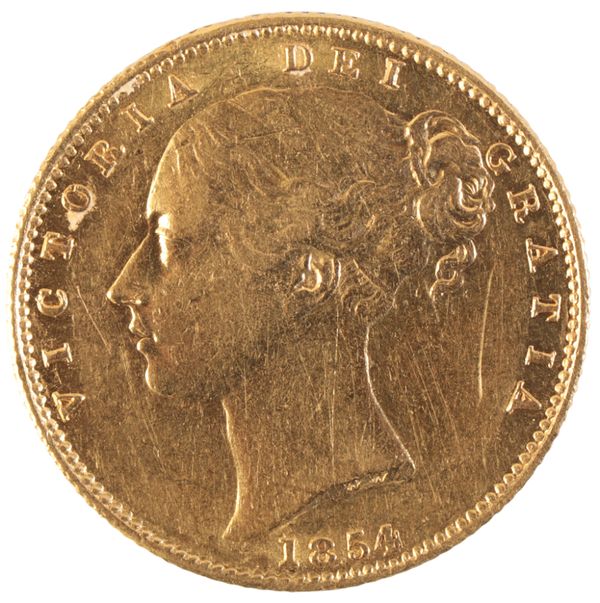 AN 1854 QUEEN VICTORIA GOLD SOVEREIGN