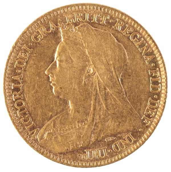 AN 1894 QUEEN VICTORIA GOLD HALF SOVEREIGN