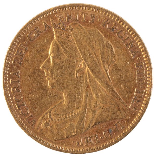 A 1901 QUEEN VICTORIA GOLD HALF SOVEREIGN