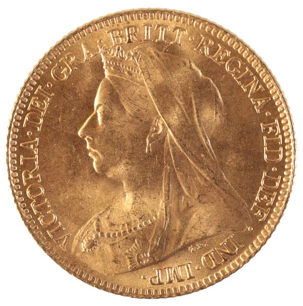 AN 1887 QUEEN VICTORIA GOLD HALF SOVEREIGN