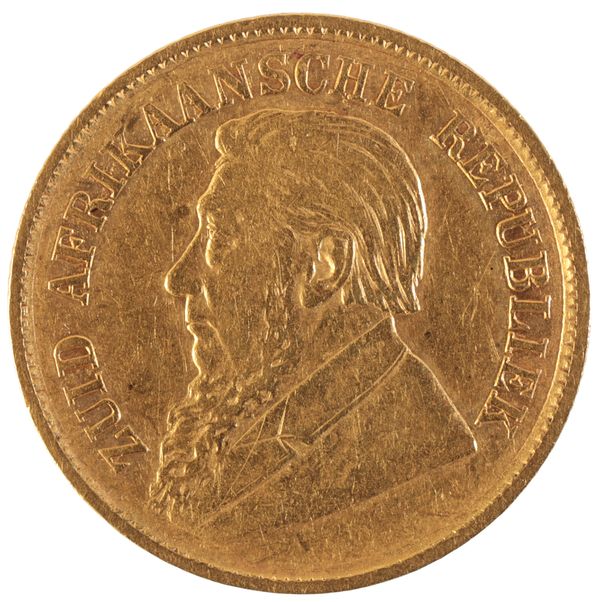 AN 1897 SOUTH AFRICAN GOLD HALF POND (POUND)