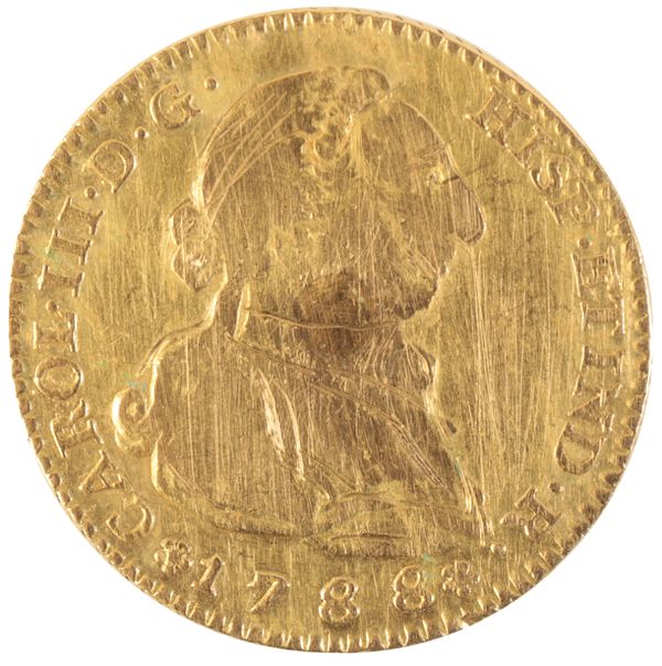 A CHARLES III SPANISH GOLD ESCUDOS