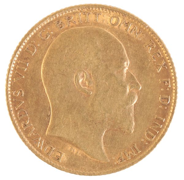 A 1907 EDWARD VII GOLD HALF SOVEREIGN