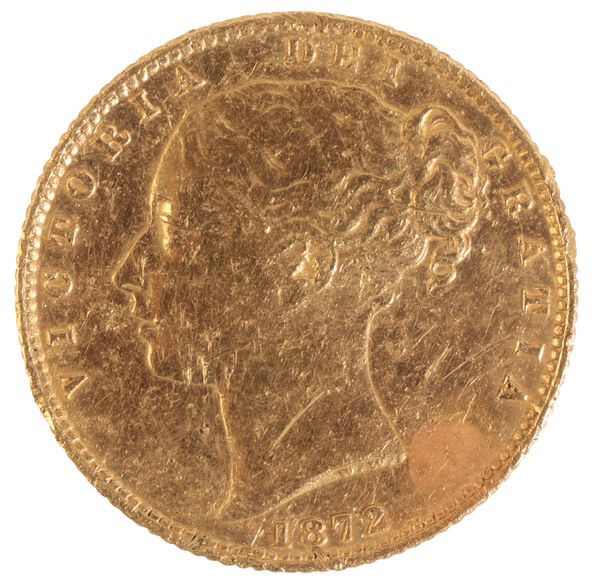 AN 1872 QUEEN VICTORIA GOLD SOVEREIGN