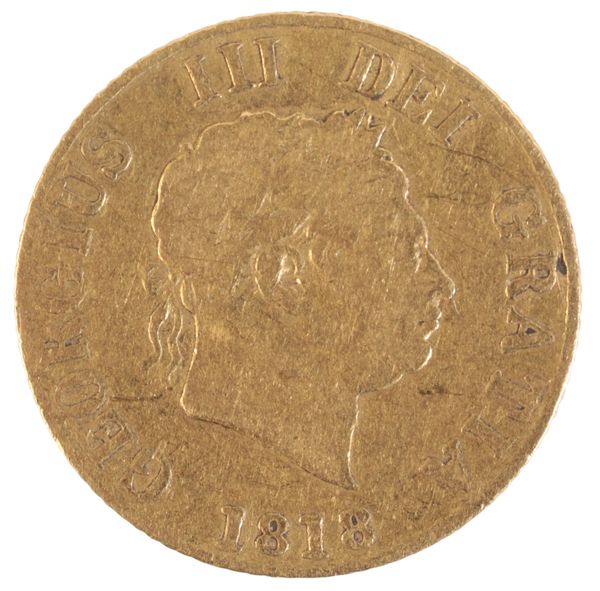 AN 1818 GEORGE III  GOLD HALF SOVEREIGN