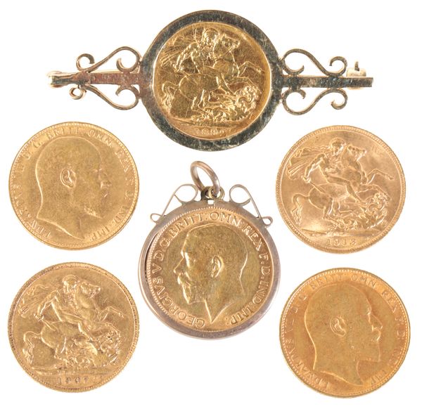 SIX FULL GOLD SOVEREIGNS