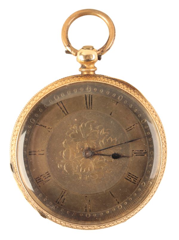 AN 18CT GOLD FOB WATCH