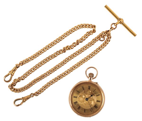 A 9 CT GOLD FOB WATCH