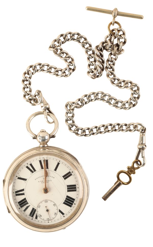 A. YEWDALL OF LEEDS: A SILVER OPEN FACE GENTLEMAN'S POCKET WATCH