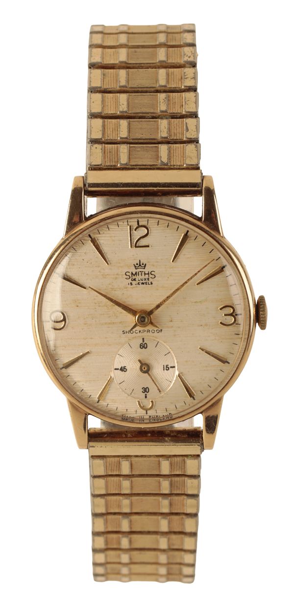 SMITHS DELUXE: A GENTLEMAN'S 9CT GOLD WRISTWATCH