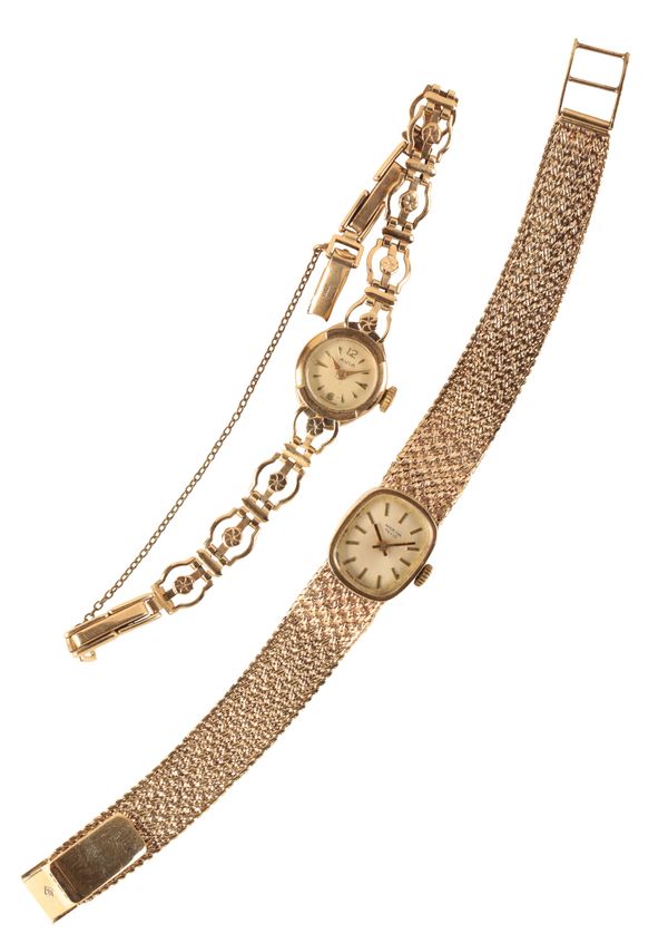 MARVIN: A 9CT GOLD LADY'S BRACELET WATCH