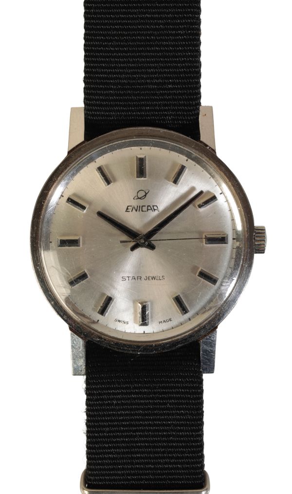 ENICAR STAR JEWELS: A GENTLEMAN'S STAINLESS STEEL WRISTWATCH