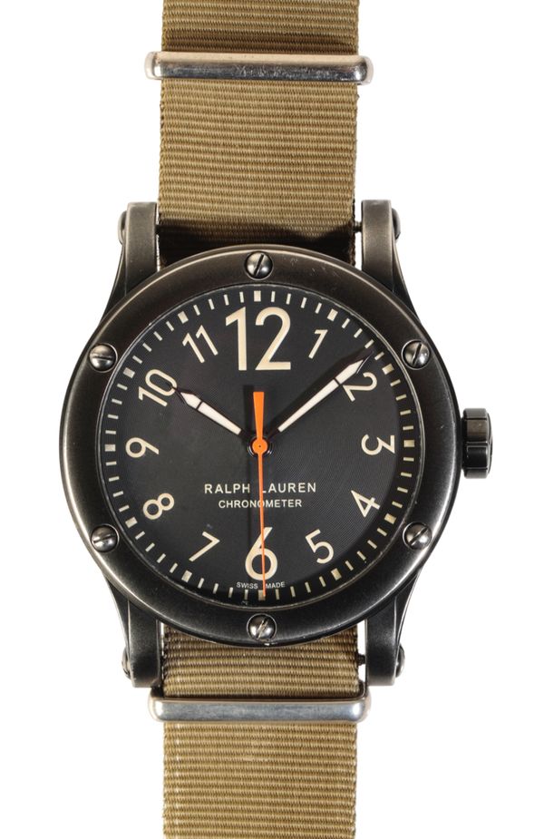 RALPH LAUREN: A SAFARI CHRONOMETER GENTLEMAN'S WRISTWATCH