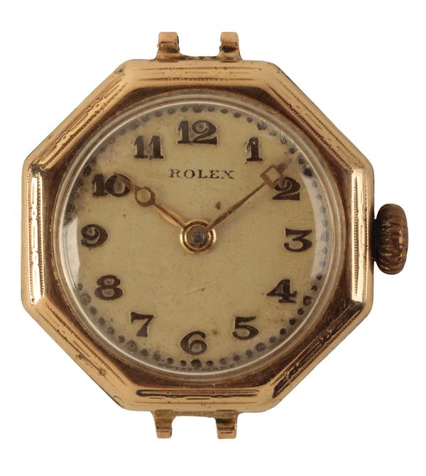 ROLEX: A 9CT GOLD LADY'S WRISTWATCH