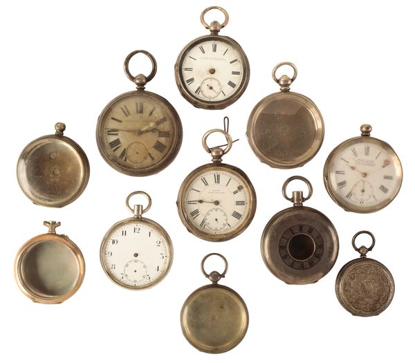 A QUANTITY OF VARIOUS  SILVER POCKET WATCHES AND CASES