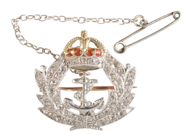 A DIAMOND NAVAL SWEETHEART BROOCH