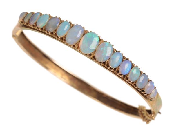 A VICTORIAN OPAL BANGLE