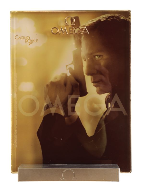 AN OMEGA PERSPEX DISPLAY SIGN