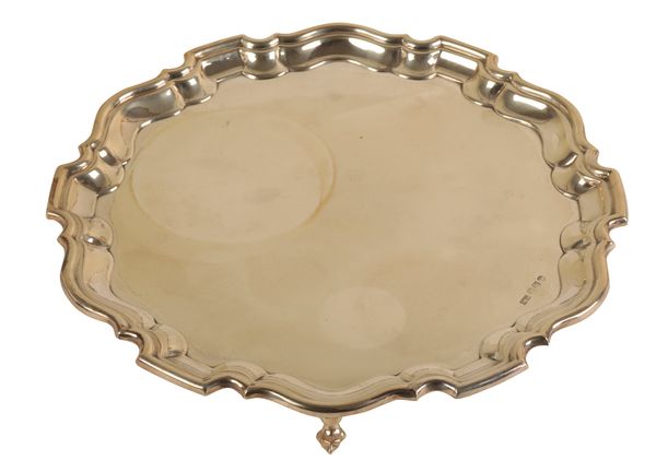 AN ELIZABETH II SILVER SALVER