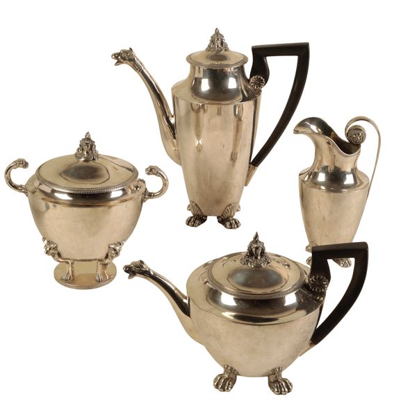 AN EARLY 19TH CENTURY RUSSIAN SILVER TEA AND COFFEE SERVIC collected by vendor 26.05.23