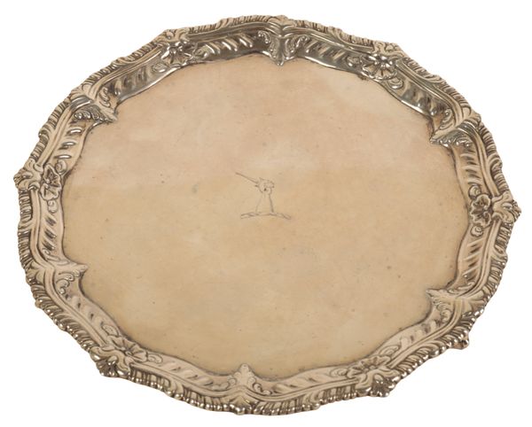 A GEORGE III SILVER SALVER