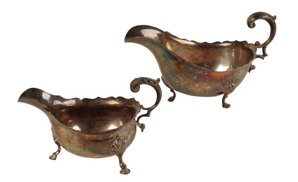 TWO GEORGE V SILVER SAUCE BOATS