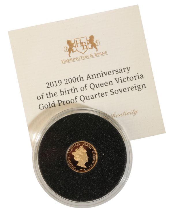 200TH ANNIVERSARY OF THE BIRTH OF QUEEN VICTORIA: A 2019 GOLD PROOF QUARTER SOVEREIGN