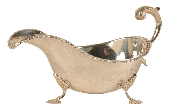 AN EDWARD VII SILVER SAUCE BOAT