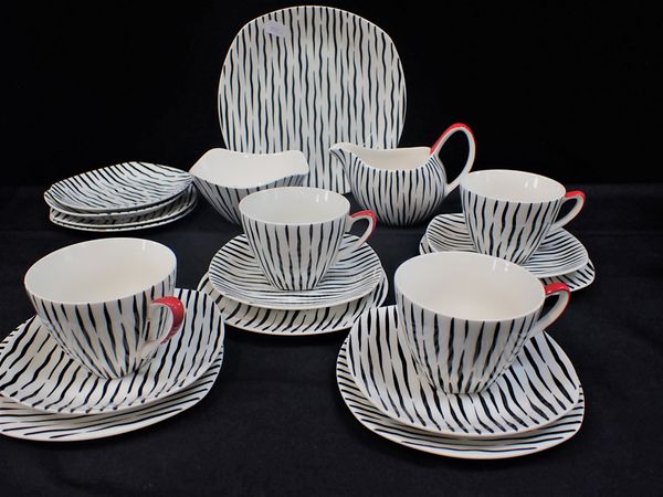 A MIDWINTER MODERN FASHION SHAPE 'ZAMBESI' PART TEA SET