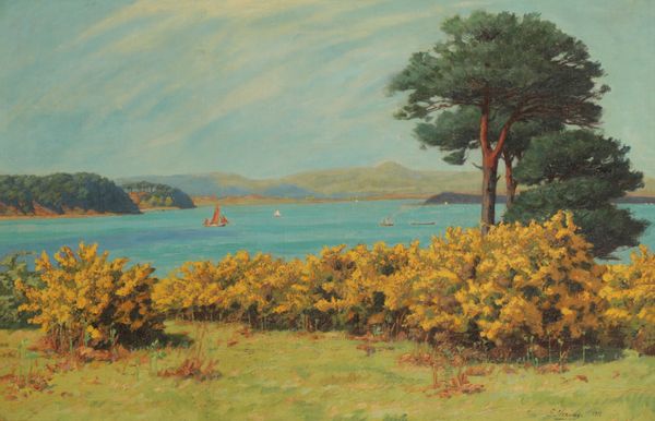 GEORGE HERING (1884-1936) A lake view in summer