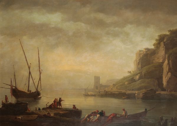 ASCRIBED TO CLAUDE-JOSEPH VERNET (1714-1789) ‘Sunrise: The Fishermens Departure’