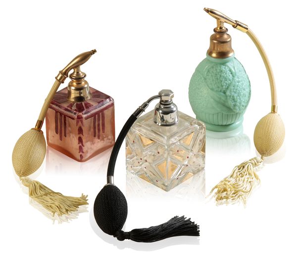 THREE FRENCH ART DECO PERFUME ATOMISERS