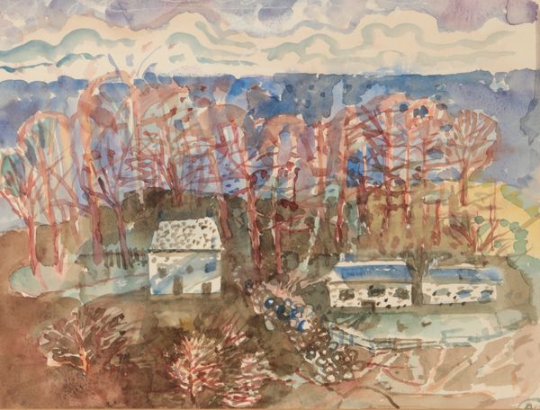 *ANTHEA CRAIGMYLE (1933-2016) Farm buildings and trees in a landscape